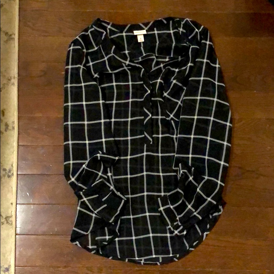 Black Patterned Blous